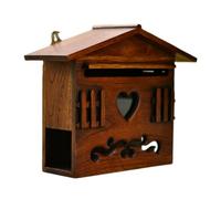 Zambuph Cassetta postale con serratura, montaggio a parete, cassetta postale in legno, dei suggerimenti, delle lettere, stile retrò, durevole, organizzatore di posta per la casa, azienda,