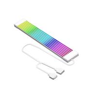 Zambuph Cavo di prolunga per barra luminosa a LED ARGB da 5 V a 3 pin, prolunga flessibile per computer desktop, ottimizzazione delle prestazioni, effetti, Strisce bianche 8, 23.5x1 cm