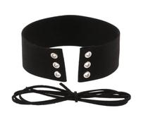 Zambuph Collana con colletto annodato e lacci, stile punk rock, accessorio per feste e celebrazioni serali. È possibile regolare la dimensione del girocollo a seconda della