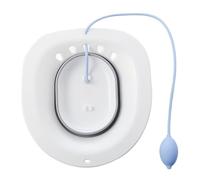 Zambuph Comodo lavabo pieghevole portatile per bidet pieghevole per bagno sitz, adatto alla toilette, lenisce efficacemente il perineo, Grigio+Flusso