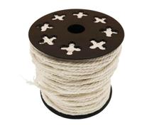 Zambuph Corda di cotone intrecciata da 20 m di lunghezza per tessere arazzi, prodotti fatti a mano e opzioni decorazione domestica chic, decorazioni fatte a mano, cordino, Bianco, 50 metri