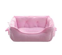 Zambuph Cuccia per cani con fondo impermeabile Cuccia per cani pelosa amico asciutto e confortevole per in poliestere con rialzato per lavabile, rosa, S