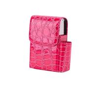 Zambuph Custodia da uomo Custodia in pelle da cintura portatile Riutilizzabile Accendino Portafoglio Tasca per il trasporto Tinta unita Organizzazione, Tipo 3 rosa rossa