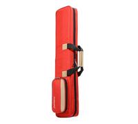 Zambuph Custodia per flauto nera resistente, leggera, impermeabile, con cinghie regolabili, da viaggio, con fodera imbottita spessa da 13 cm. Resistente e leggera. Tracolla , Rosso , 90 centimetri