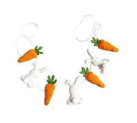 Zambuph Diffondi la gioia pasquale con la decorazione natalizia a forma di carota e coniglietto, con sfondo colorato da parete, accessori per foto, striscioni pasquali, decorazioni a forma di carota e