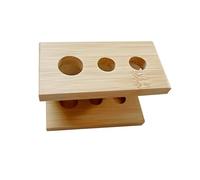Zambuph Efficiente supporto da bagno, organizer per spazzolino da denti, dimensioni ridotte, contenitore per spazzolino da denti, ottimizzazione dello spazio e funzionalità, legna, 3 fori