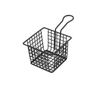 Zambuph Frying Colander Basket Drain Strainer Filtro per accessori da cucina per la casa in acciaio inossidabile Strumenti di risciacquo quadrati con manico, Piccola Piazza