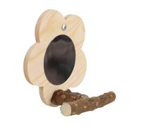 Zambuph Gabbia per uccelli con trespolo, specchio e giocattolo da masticare, divertente puzzle progettato per gli uccelli, ottimizza il tempo di gioco e riduce la solitudine, trespolo per con