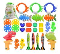 Zambuph Giocattoli da Piscina in ABS - Linea Liscia e Tipi Multipli per la coordinazione -Mano Giocattoli da Nuoto subacquei sicuri Set Immersione, ottantaQuattro, 84