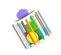 Zambuph Giocattoli di smistamento a Forma di Bambino Cubo sensoriale Giochi Blocco addestramento Giocattolo Apprendimento cognitivo Blocco Abbinamento educativo Ragazzo, Tipo2