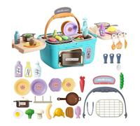 Zambuph Giocattolo squisito realizzato per bambini e giochi di simulazione Simulazione ABS Stoviglie Stoviglie Giocattolo Picnic Edutainment , Blu