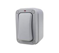 Zambuph Interruttore a pulsante impermeabile facile da installare, pulsante a parete, apriporta da garage, adatto per varie posizioni, uffici familiari, armadietti bagno, corridoi