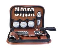 Zambuph Kit di Accessori per l'organizzazione del Golf con Custodia di qualità per Palline, Punte per telemetro, Kit Accessori per Il Golf, PU per la Festa del papà