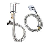 Zambuph Kit tubo flessibile spray resistente da 120 cm per soffione doccia, mantiene il processo di lavaggio dei capelli fluido. Rubinetto con controllo dell'acqua calda e fredda