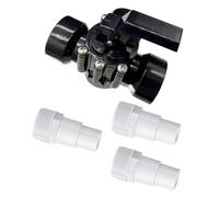 Zambuph La valvola deviatrice Professionale a Tre Vie migliora Le capacità di Gestione dell'Acqua nelle Piscine. La Porta può Essere Chiusa per Regolare. Valvola deviatrice per Piscina a 3 Vie,