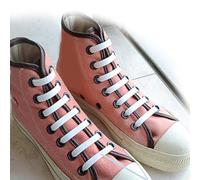 Zambuph Lacci piatti impermeabili per scarpe da corsa, lacci pigri senza per scarpe, rendono piacevoli le attività di corsa quotidiane, per da ginnastica in gomma senza, pigri, Bianco