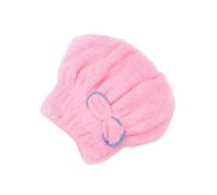 Zambuph Lady Cuffia per la doccia Assorbente d'acqua in microfibra Capelli ad asciugatura rapida Cappello da bagno Bowknot SPA Soft Wraps Asciugamano Bagno di casa, Rosa