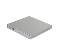Zambuph Lettore CD per PC esterno in plastica Portatile per interni ed esterni per domestico Soggiorno Lettore DVD con cancellazione del rumore, D'argento