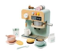 Zambuph Macchina da caffè giocattolo per bambini, simulazione di macchina da caffè giocattolo, set gioco cucina, arricchisce il tempo di gioco creativo con coinvolgenti funzioni ruolo, set