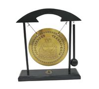 Zambuph Mini gong in ottone artistico Feng Shui per campanelli,Stile C | ornamento quando viene colpito, gong eolico con maglio attaccato, pacifico