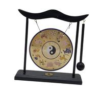 Zambuph Mini gong in ottone artistico Feng Shui per campanelli,Stile E | ornamento quando viene colpito, gong eolico con maglio attaccato, pacifico