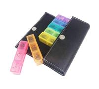 Zambuph Organizer per pillole da viaggio con sette sezioni codificate a colori dal lunedì alla domenica che garantisce organizzazione e conformità quotidiana alle pillole.