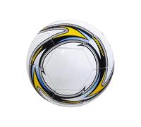 Zambuph Pallone da calcio di taglia premium 5 per la pratica del calcio giovanile, la camera d'aria in gomma offre un'eccezionale ritenzione dell'aria, Bianco giallo