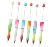 Zambuph Penne Per creative con perline, penne assortite con perline, a sfera, per scrivere ogni giorno, set fai da te con, da viaggio, da scrittura, Stile F, 6 pezzi