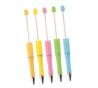 Zambuph Penne Per creative con perline, penne assortite con perline, a sfera, per scrivere ogni giorno, set fai da te con, da viaggio, da scrittura, Stile B, 5 pezzi