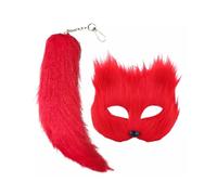 Zambuph Per Maschera decorativa Eccellente maestria per una pratica Per maschera regalo per Halloween travestimento di lupo Ampio utilizzo, rosso