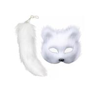 Zambuph Per Maschera decorativa Eccellente maestria per una pratica Per maschera regalo per Halloween travestimento di lupo Ampio utilizzo, bianco