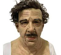 Zambuph Per Maschera di Halloween Ends Maschere da festa spettrali per uomini e donne Maschere da nonno realistiche in di carnevale vecchio uomo realistico, tre