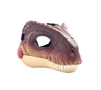 Zambuph Per Maschera per costume da dinosauro regolabile per eventi di Halloween Materiali sani e inodore Per Maschera da dinosauro Cosplay, Verde scuro