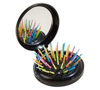 Zambuph Pettine con specchio Rotondo Specchio piccolo Pettine tondo Spazzola per capelli da viaggio con