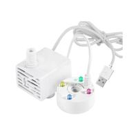 Zambuph Pompa Acqua USB ad frequenza per la Decorazione di fontane da Ufficio Accessori per fontane Esterne in ABS per Interni Giardino roccioso, Bianco, con Pompa dell'Acqua