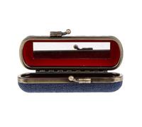 Zambuph Portagioie per trucco con specchio - Porta oggetti di bellezza essenziali con specchio per portarli ovunque tu vada, porta rossetto, rossetto, Blu scuro