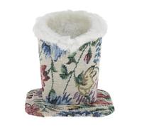 Zambuph Portaocchiali in peluche, facilmente accessibile, risparmiando tempo sulla pulizia delle lenti e mantenendo gli occhiali al sicuro a casa o sulla scrivania della scuola, Bianco, 11.8 cm