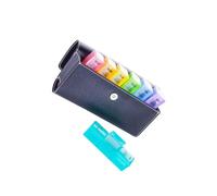Zambuph Portapillole da viaggio settimanale con 21 griglie, caratterizzato da struttura resistente ed elegante custodia in pelle, per contenere pillole, luce e umidità,