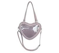 Zambuph Rendere più semplice ciò che stai cercando Borsa a forma di cuore per studenti universitari giapponesi, elegante, di grande capacità con tracolla, viola
