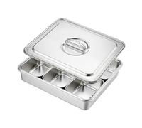 Zambuph Scaldavivande con coperchio, scaldavivande professionale, per | essenziali per i ristoratori, per buffet, set in acciaio inossidabile