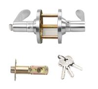 Zambuph Serratura per porta in acciaio di plastica a tre pilastri Robusta e durevole Arrotondata senza tagliare le mani Installazione facile e semplice, argentato 45-65mm