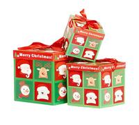 Zambuph Set di scatole per decorazioni natalizie festive Il robusto coperchio della scatola per decorazioni natalizie in cartone ha una scatola regalo natalizia festiva