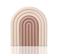 Zambuph Sottobicchieri isolanti a forma di arcobaleno Tazze Cuscinetti Tavolo Resistenza al calore Addensare Piastra antiscottatura Tovaglietta per scodella, caffè beige