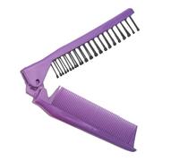 Zambuph Spazzola per capelli Sostituzione portatile Pieghevole Antistatico Antigraffio Resistente al calore Spazzole per parrucchieri Strumento, Viola