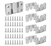 Zambuph Staffa per montaggio a filo per mobili resistenti, facile da installare e resistente alla ruggine. Montaggio su cornice con viti rivolte verso il basso. a parete con viti rivolte verso