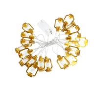 Zambuph String Lamps LED Light Ramadan Ornament Festival Decoration Catene di illuminazione a batteria per la barra del cortile di casa, 3 Meter/ 20 Lampen