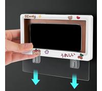 Zambuph Supporto per telefono da parete impermeabile e trasparente che consente di usare il telefono senza sforzo sotto la doccia o di scorrere le notizie. Facile da attaccare.