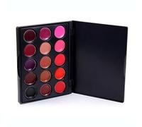 Zambuph Tavolozza di rossetti opachi a 15 colori Impermeabile Idratante Lipgloss Cosmetici per il trucco portatile per la casa Idratante