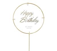 Zambuph Topper per Torta in Acrilico Resistente per Una Festa di Buon Compleanno Topper per Torta di Compleanno Facili Decorazioni per Buon in Metallo, Trasparente, 1 pz, 7.8 Pollici