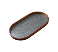 Zambuph Vassoio da portata in legno, piatti da portata multiuso, organizer scrivania, vassoi decorativi, centrotavola di buon gusto, vassoi per frutta, dessert e snack, Ovale